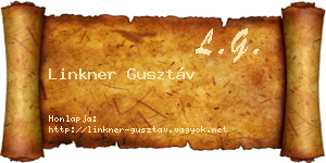 Linkner Gusztáv névjegykártya