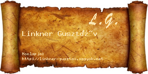 Linkner Gusztáv névjegykártya