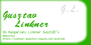 gusztav linkner business card